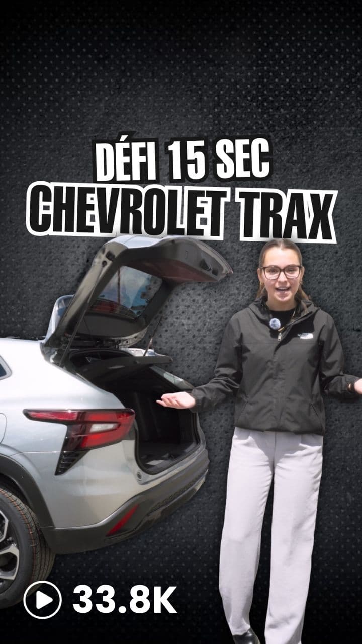 Vignette vidéo — défi 15 secondes sur un Chevrolet Trax