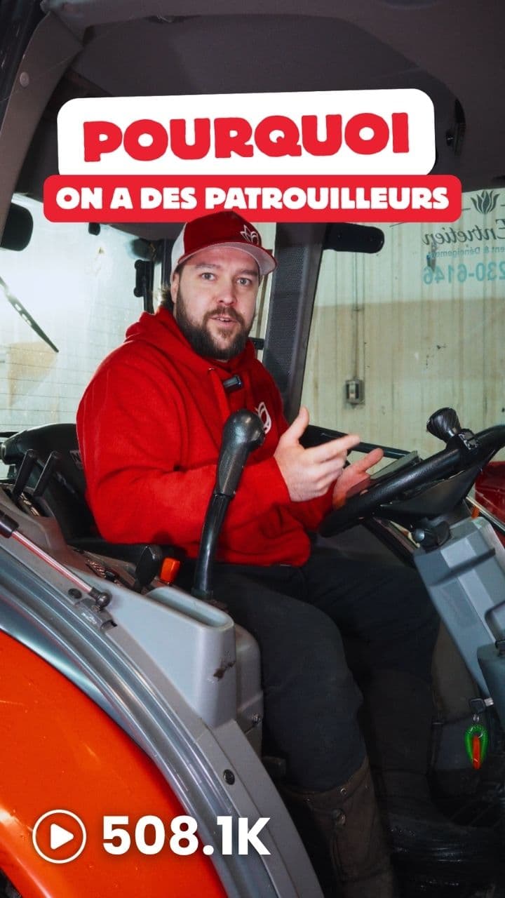 Vignette vidéo — pourquoi l'entreprise a des patrouilleurs, à bord d'un tracteur